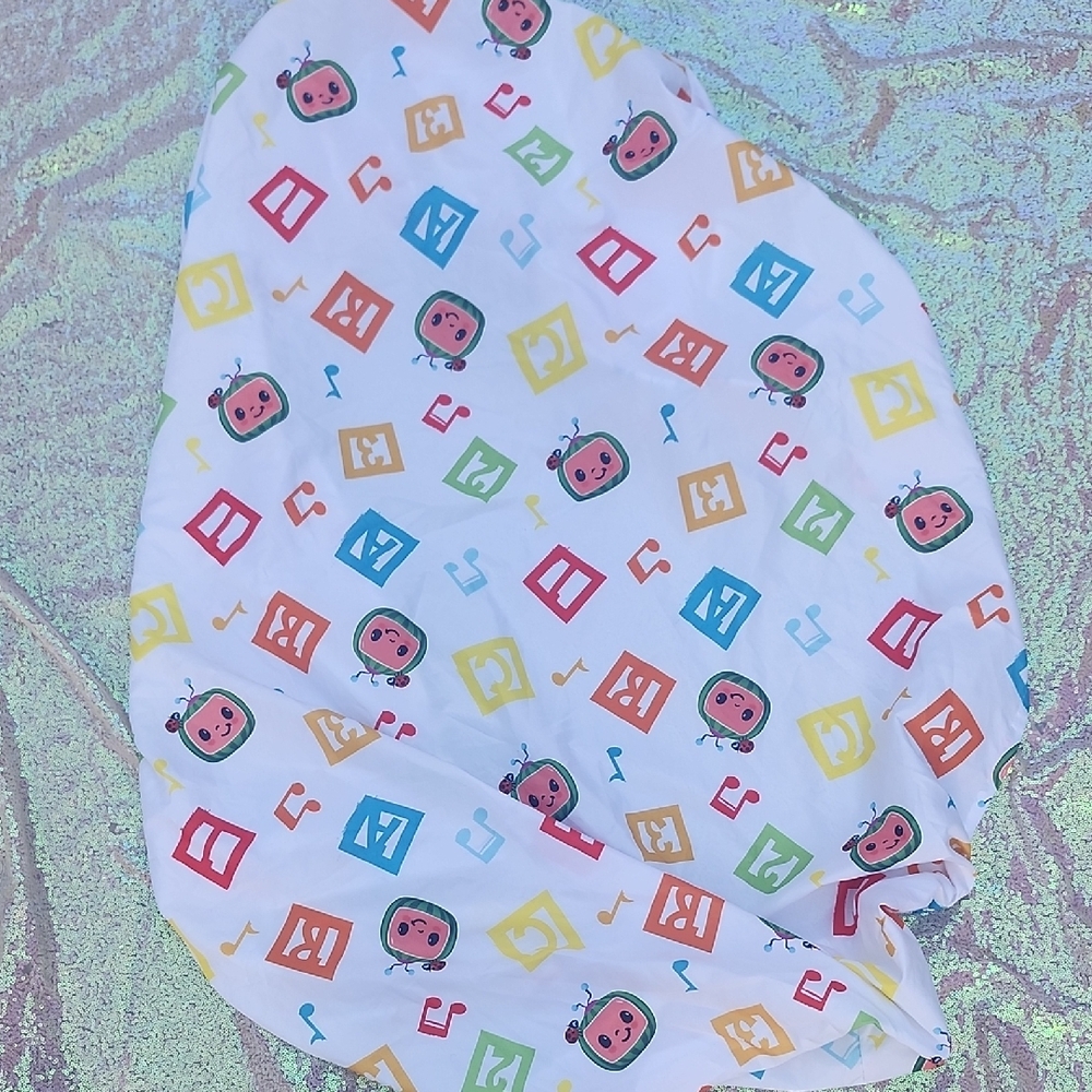 Cocomelon Colorful Print Crib or Toddler Bed Cover